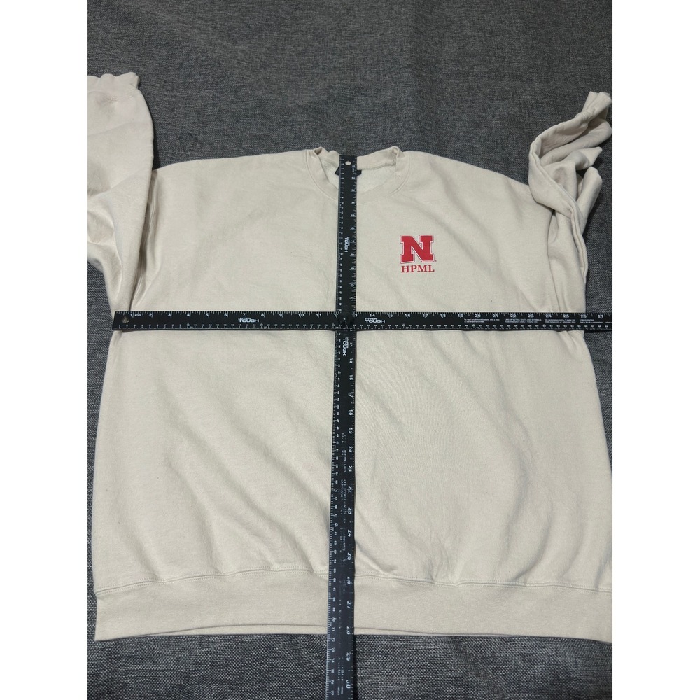 Gildan Unisex 2XL Sweatshirt Nebraska Honors Peer Mentor Leader Cream Crewneck - Picture 2 of 8